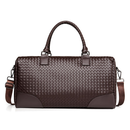 Premium Woven Leather Duffel Bag Acalora