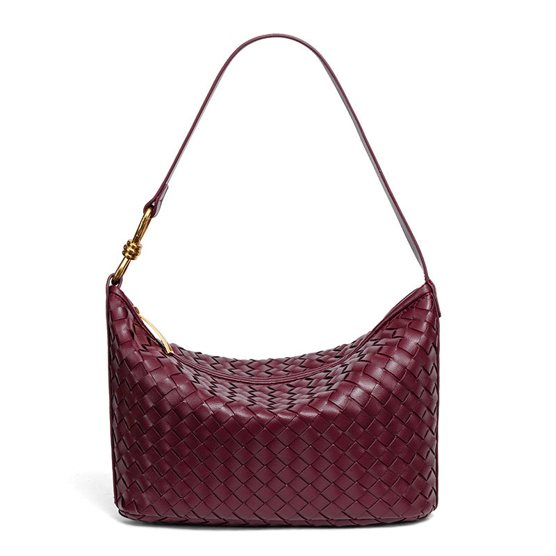 Stylish Woven Leather Handbag Acalora