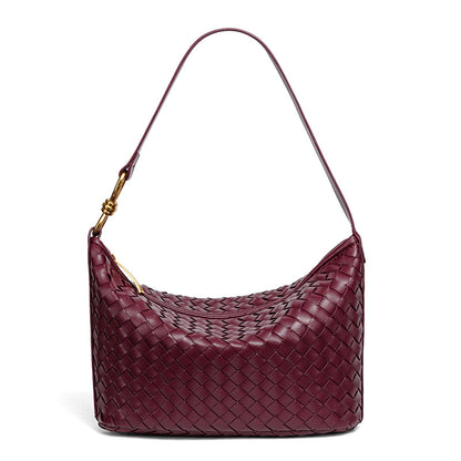 Stylish Woven Leather Handbag Acalora