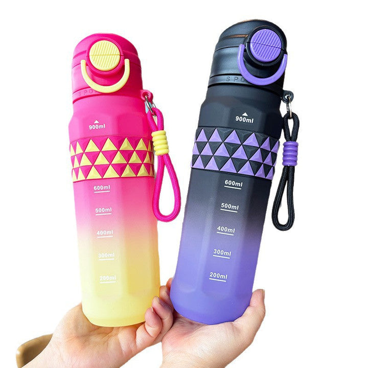 Ladies sporty water bottle with practical measuring scale Kalsten