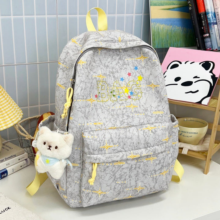 Girls' Whimsical Graphic Print School Backpack