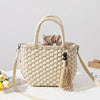 Handcrafted Macrame Tote Bag with Decorative Drawstring Kalsten