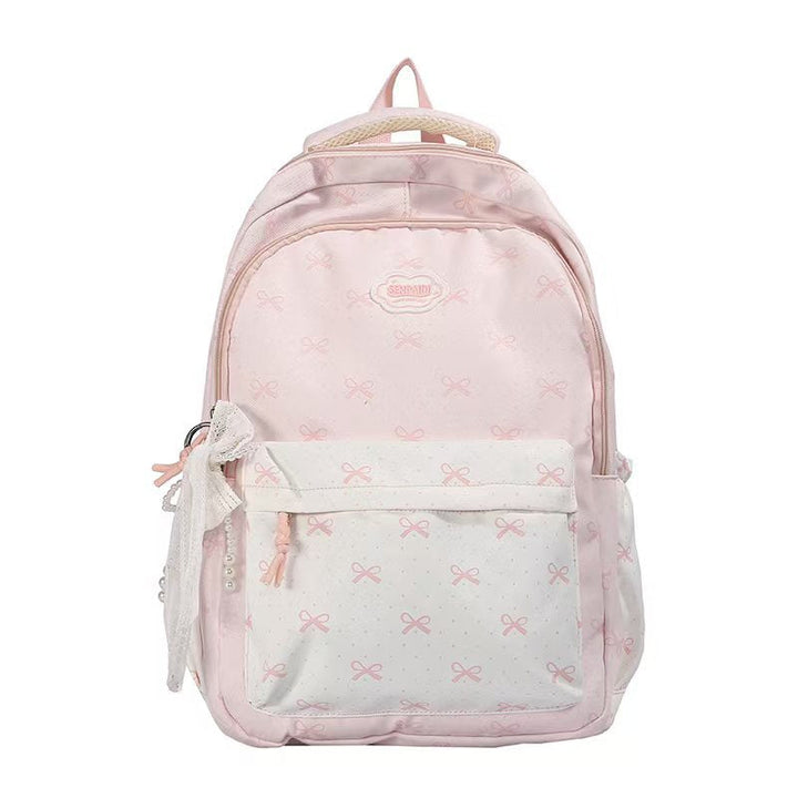 Cute Bow Pattern School Backpack Kalsten