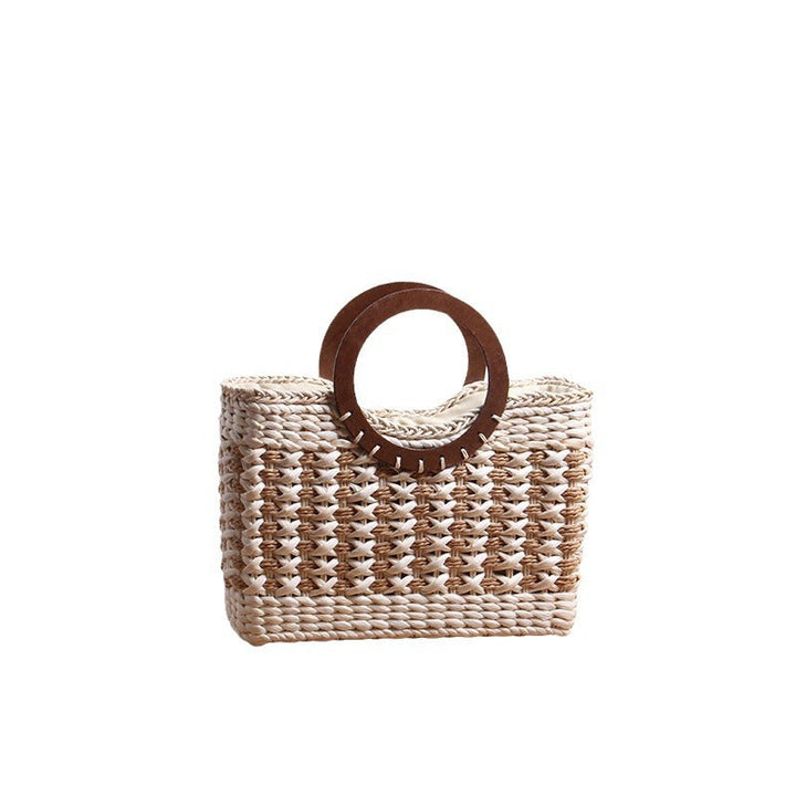 Handbag with Round Wooden Handle Kalsten