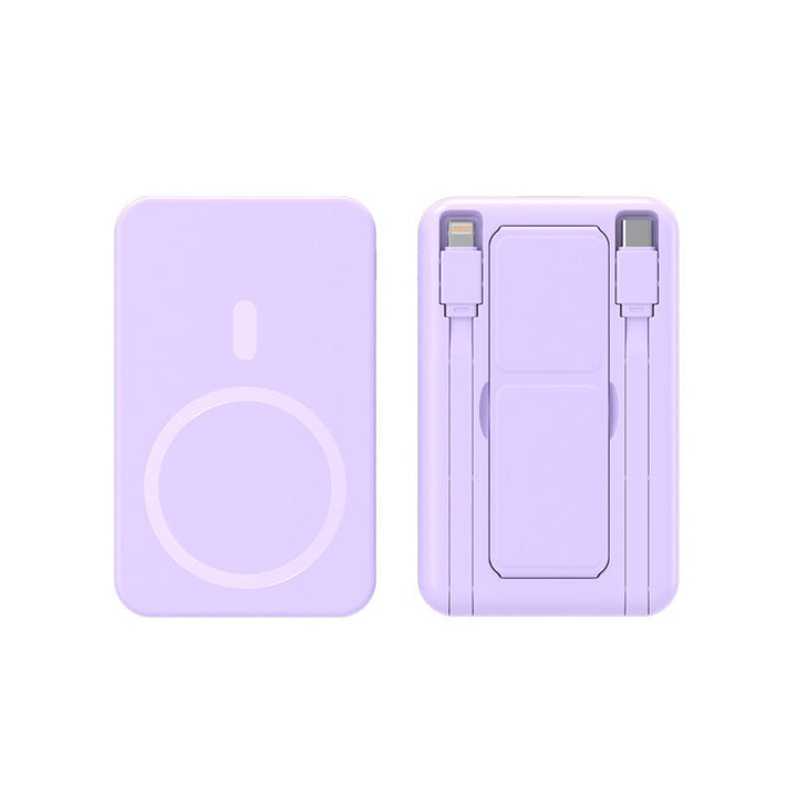 Portable wireless charger with integrated cable system Kalsten