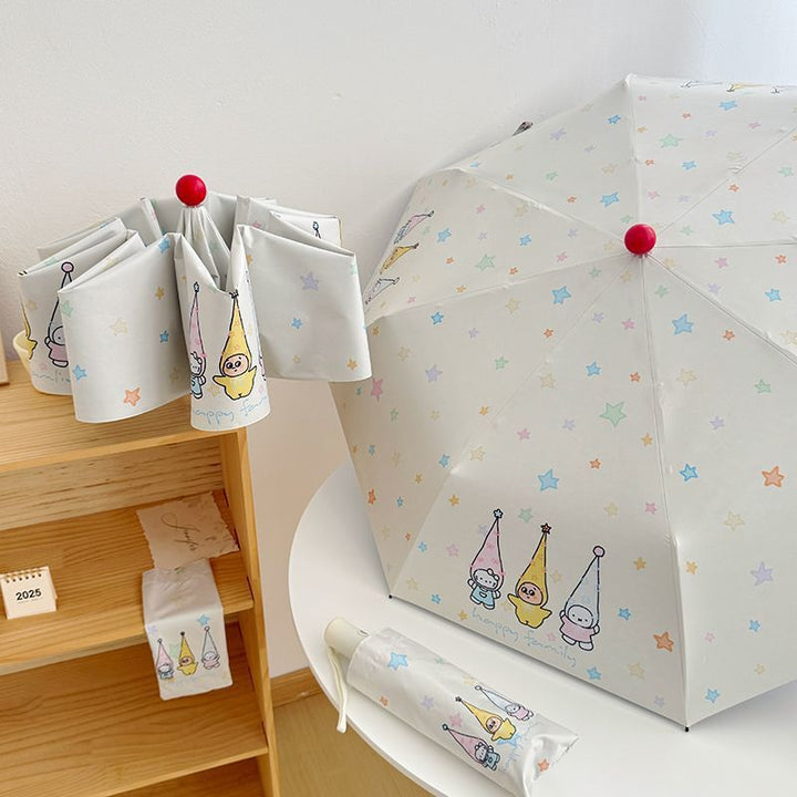Women's Folding Umbrella with Playful Family Design Kalsten