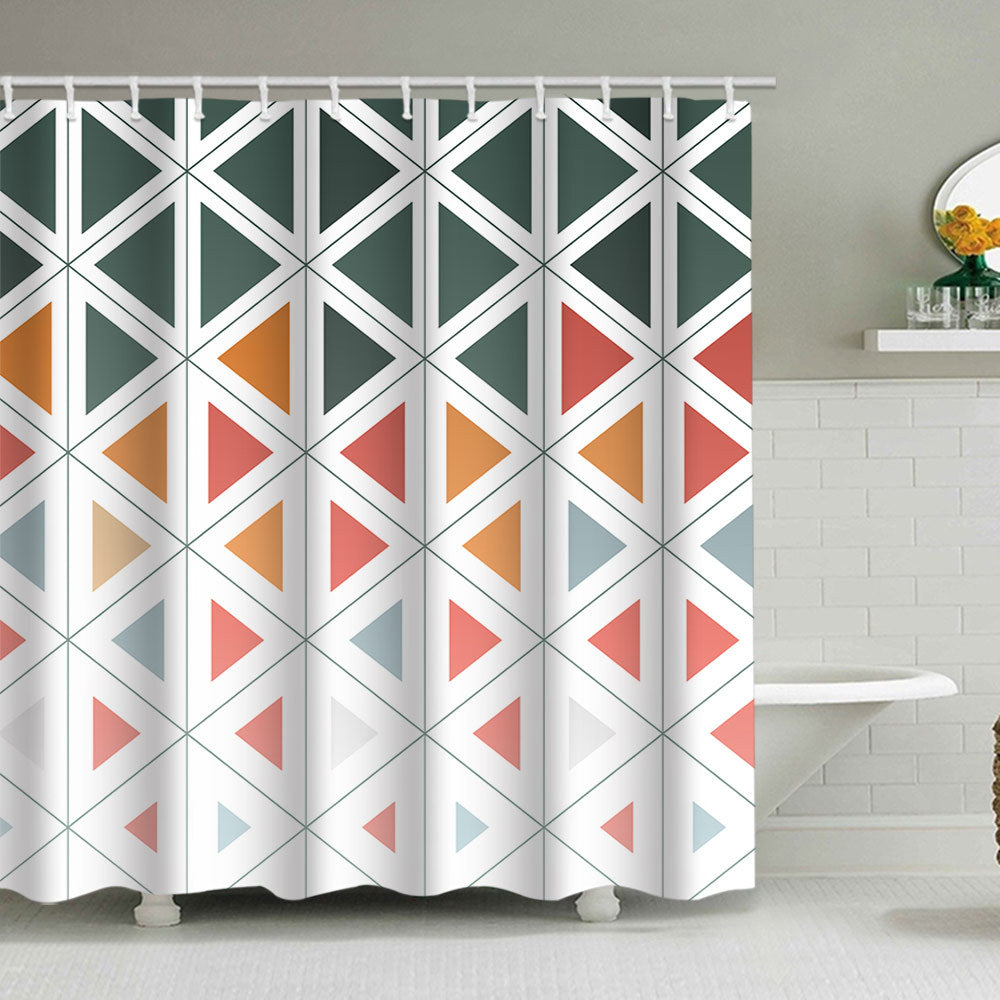 Textured Mosaic Pattern Shower Curtain Kalsten
