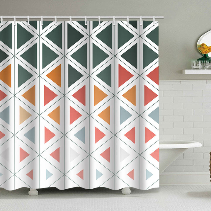 Textured Mosaic Pattern Shower Curtain Kalsten