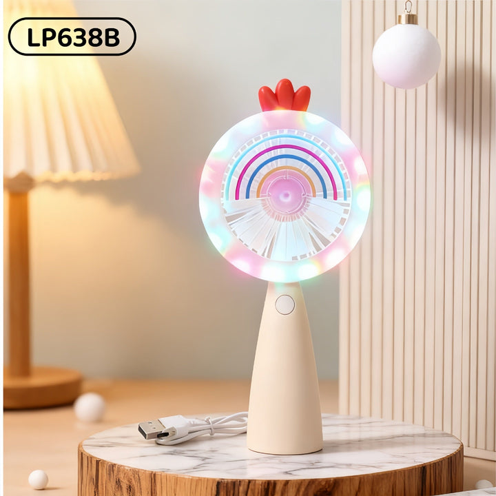 Women Portable USB Hand Fan with LED Lighting Kalsten