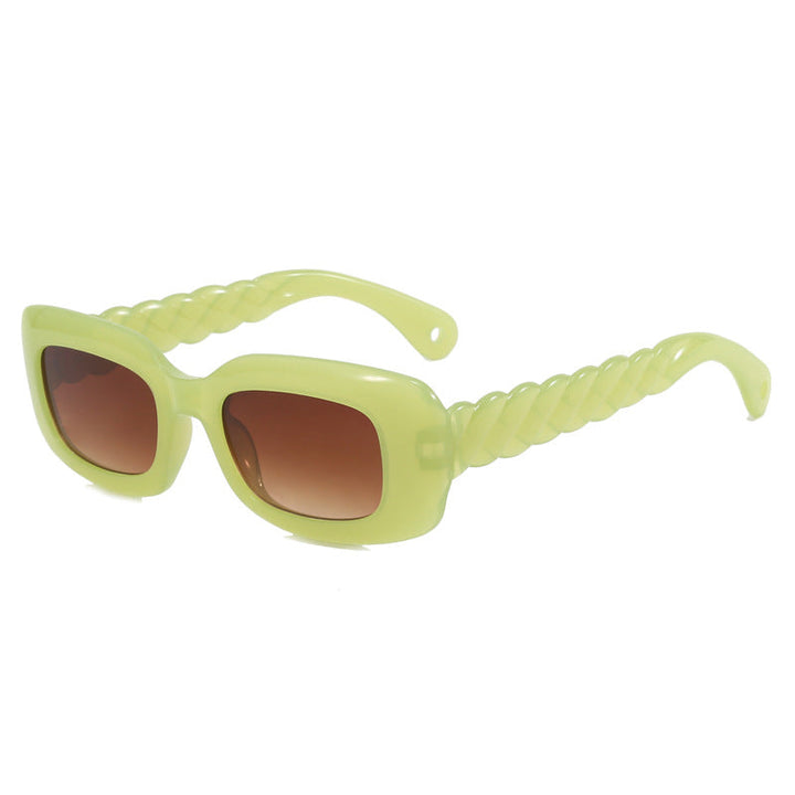 Women's fashionable square sunglasses with unique twisted temple design Kalsten