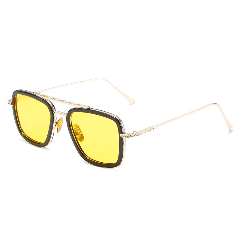 Women's fashionable square sunglasses with luxurious metal frame Kalsten