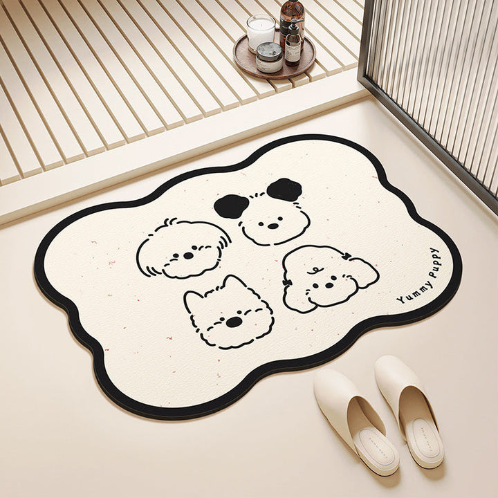 Playful Pet-Themed Absorbent Mat Kalsten