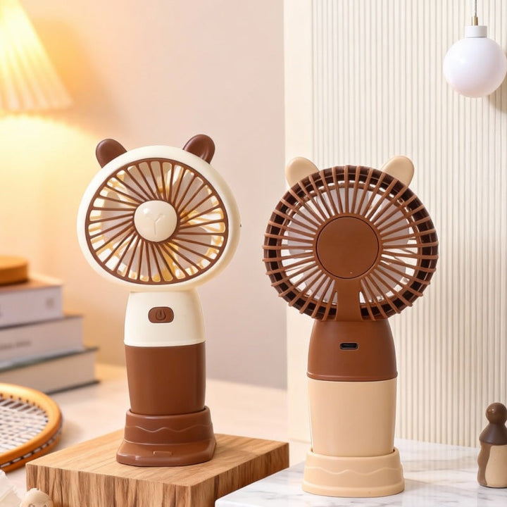 Women Portable Hand Fan in Cute Bear Design Kalsten