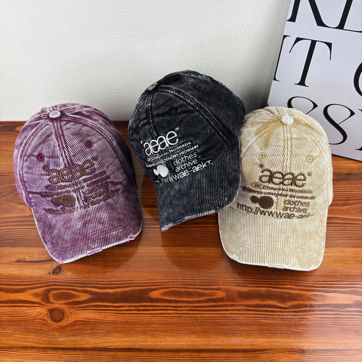 Women's Distressed Corduroy Baseball Cap Kalsten