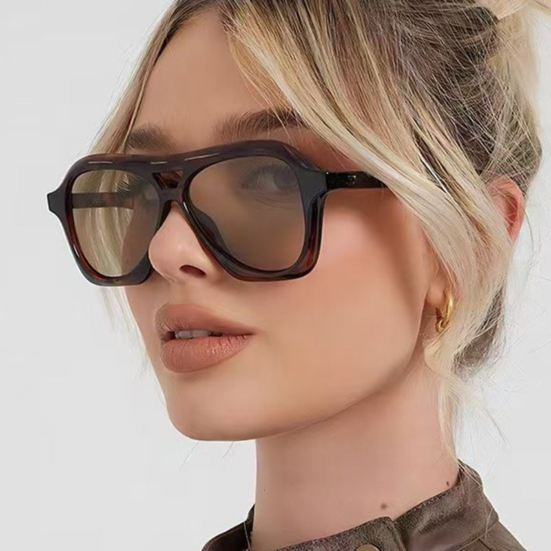 Ladies fashionable sunglasses in innovative design with wide frame Kalsten