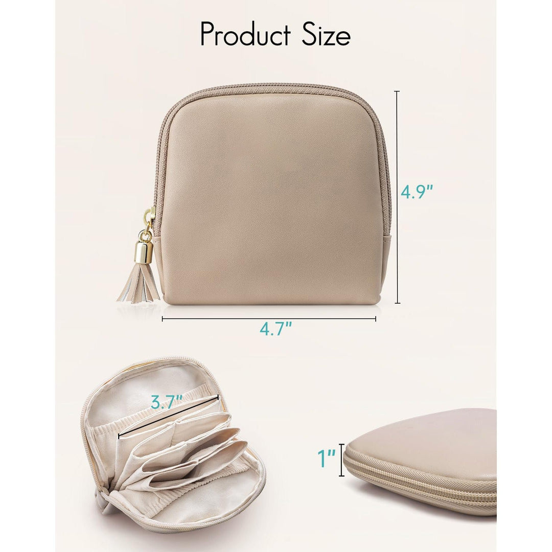 Cosmetic organizer with structured interior and elegant tassel Kalsten