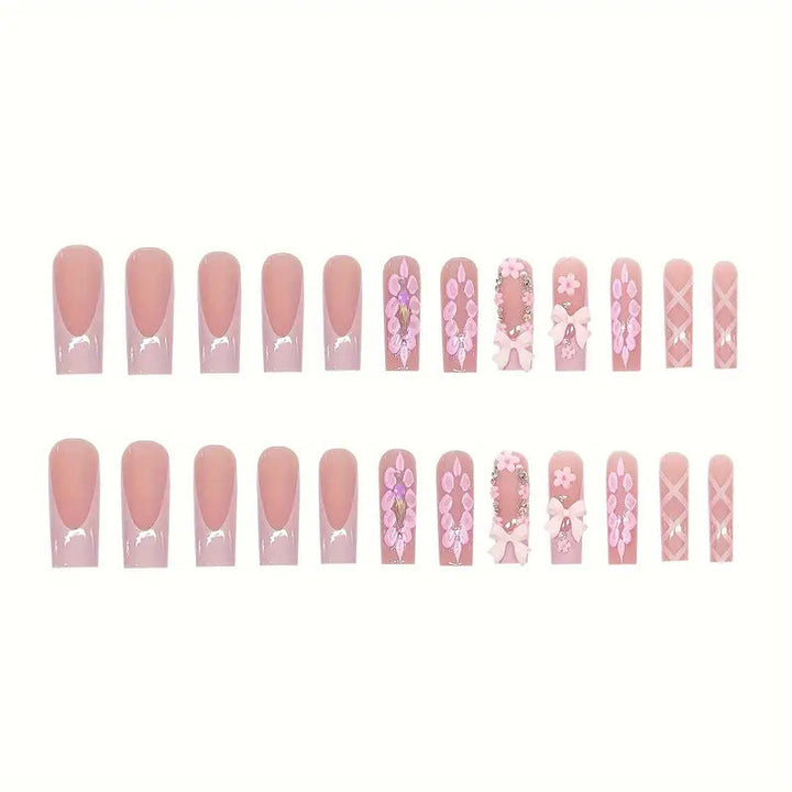 Decorative Bow-Embellished Press-On Nails Kalsten