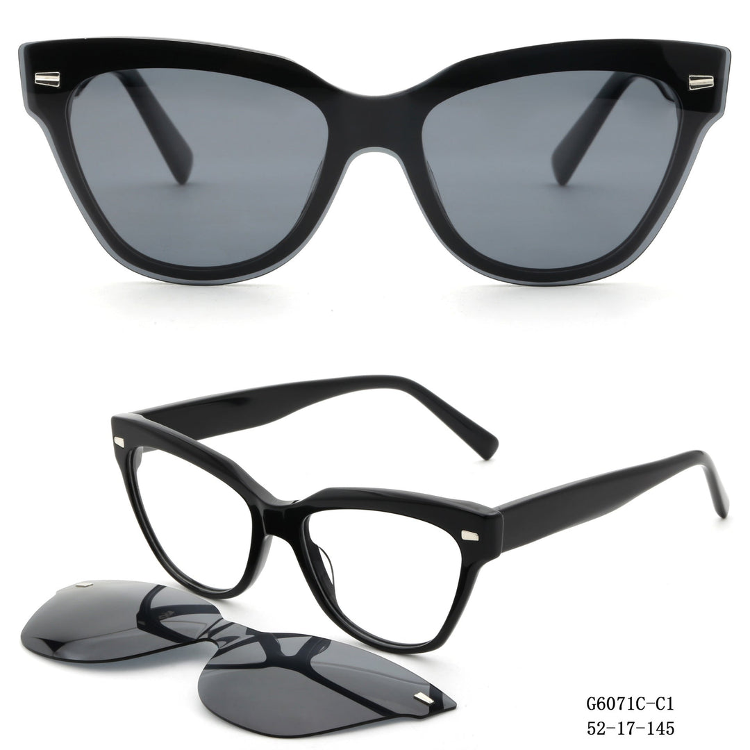 Ladies fashionable Cat-Eye sunglasses with removable lenses Kalsten