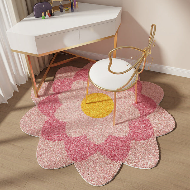 Playful Flower-Shaped Area Rug