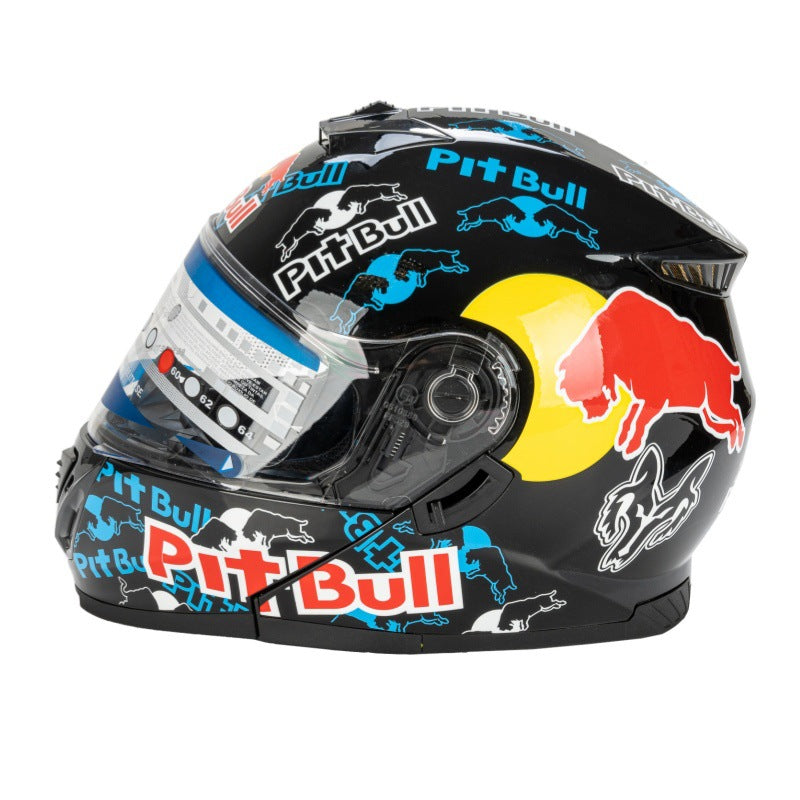 Full-Face Motorcycle Helmet with Graphic Design Kalsten