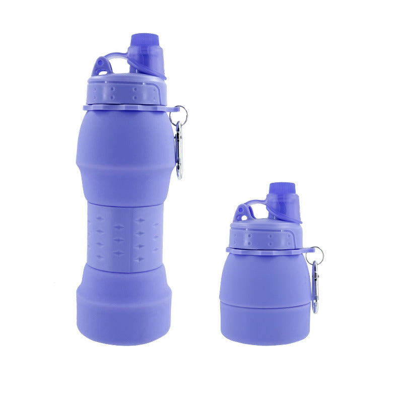 Women's collapsible silicone drinking bottle with practical clip Kalsten
