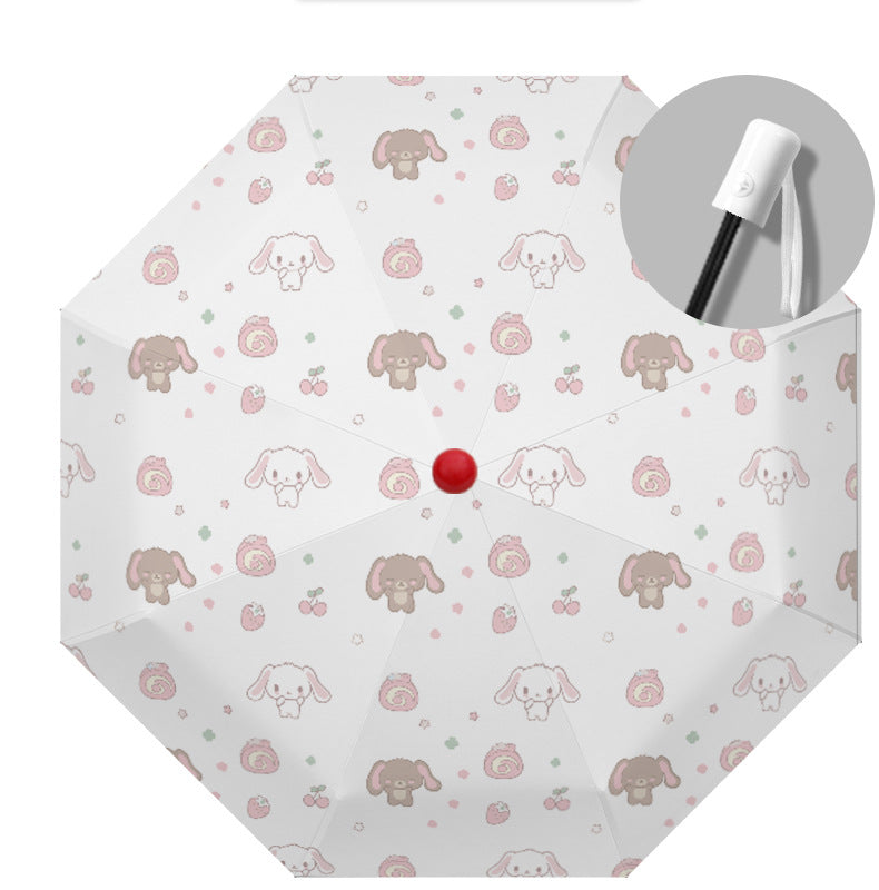 Women's Automatic Folding Umbrella with Playful Animal Design Kalsten