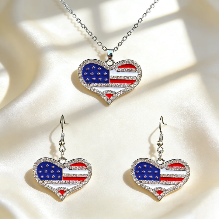 Women nan jewelry set flip-flop pendant and earrings with enamel and zirconia Kalsten