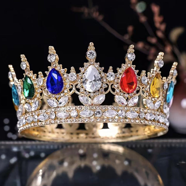 Ladies Luxurious Festive Crown with Shining Gemstones Kalsten