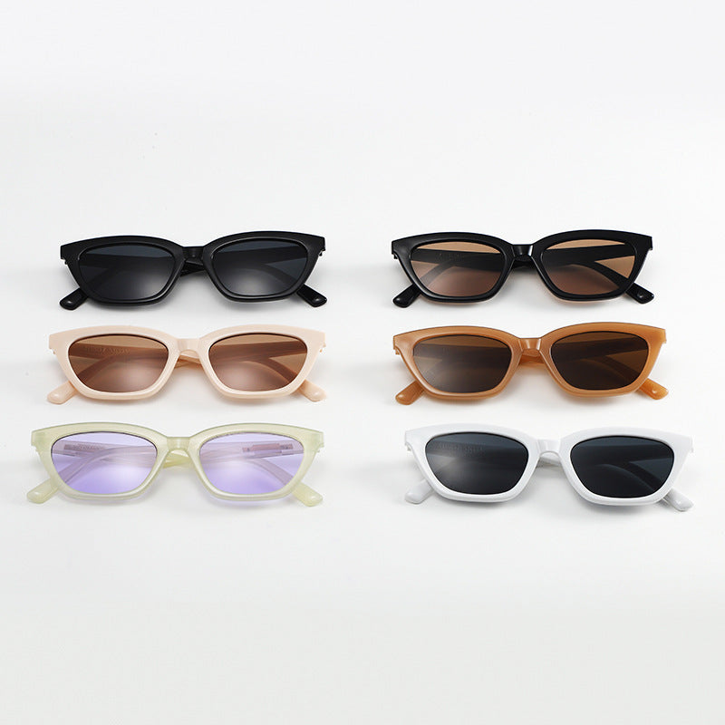 Women's fashionable Cat-Eye sunglasses with transparent frame and mirrored lenses Kalsten