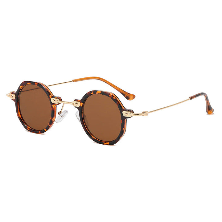 Women's designer sunglasses with hexagonal frame and luxurious metal accents Kalsten