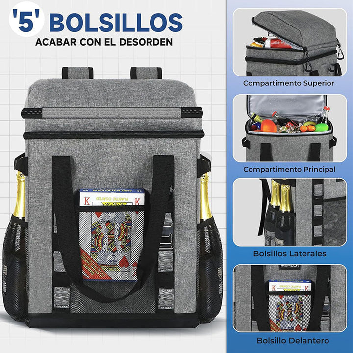 Women's Insulated Cooler Backpack with Generous Compartment Design Kalsten