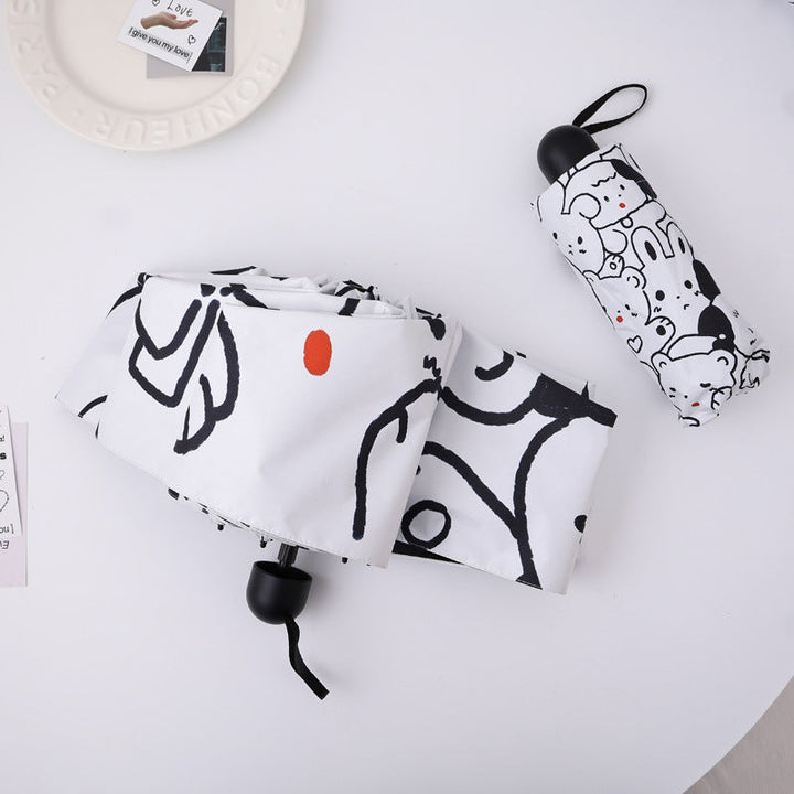 Women's Folding Umbrella with Creative Animal Design Kalsten