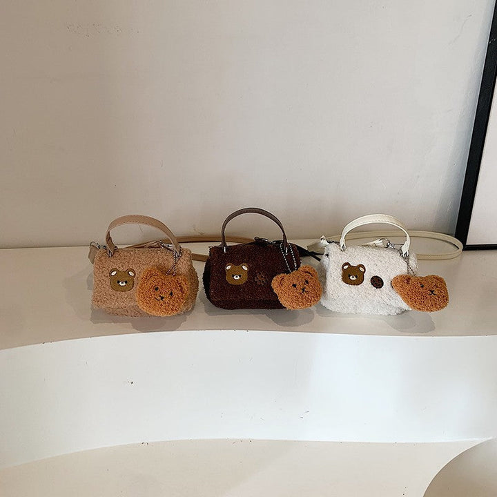 Plush Crossbody Bag with Cute Animal Design Kalsten