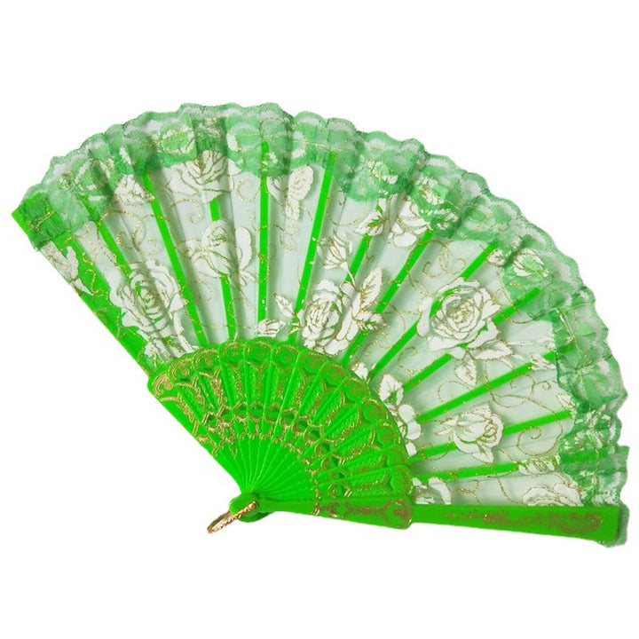 Women decorative fan with floral lace motifs Kalsten