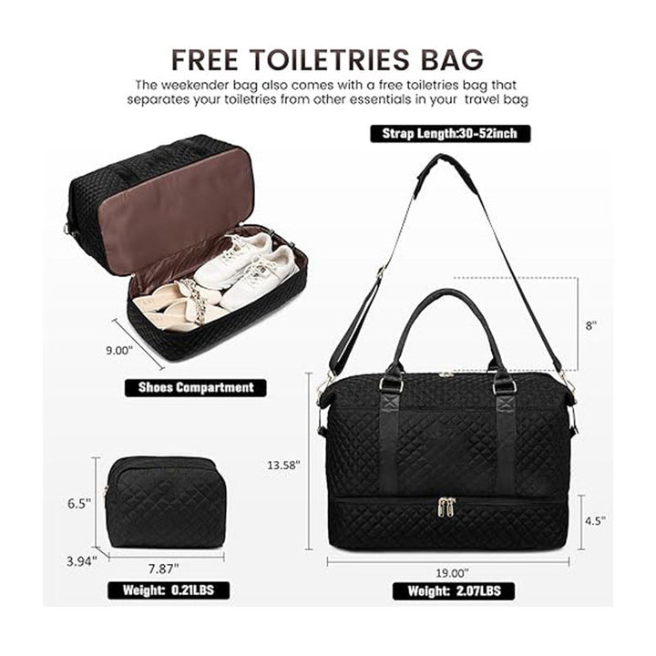 Padded Travel Bag with Removable Cosmetic Pouch Kalsten