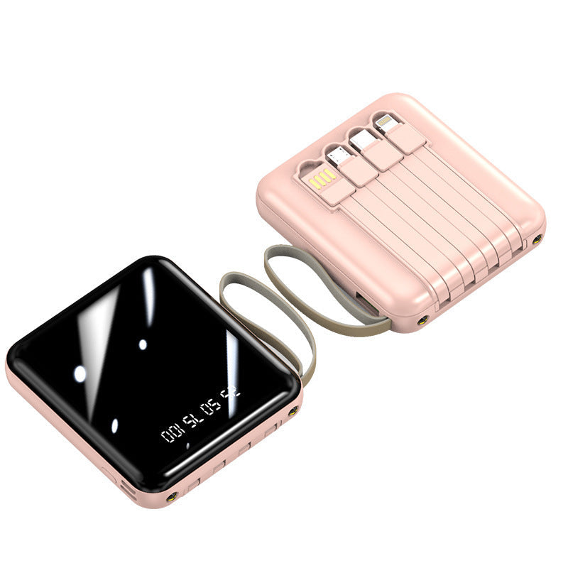 Portable power bank with integrated cables and digital display Kalsten