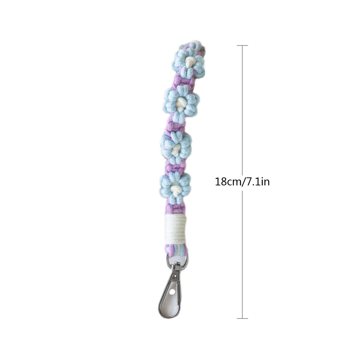 Macrame Keychain Holder with Floral Design Acalora