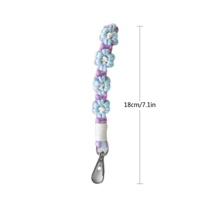 Macrame Keychain Holder with Floral Design Acalora