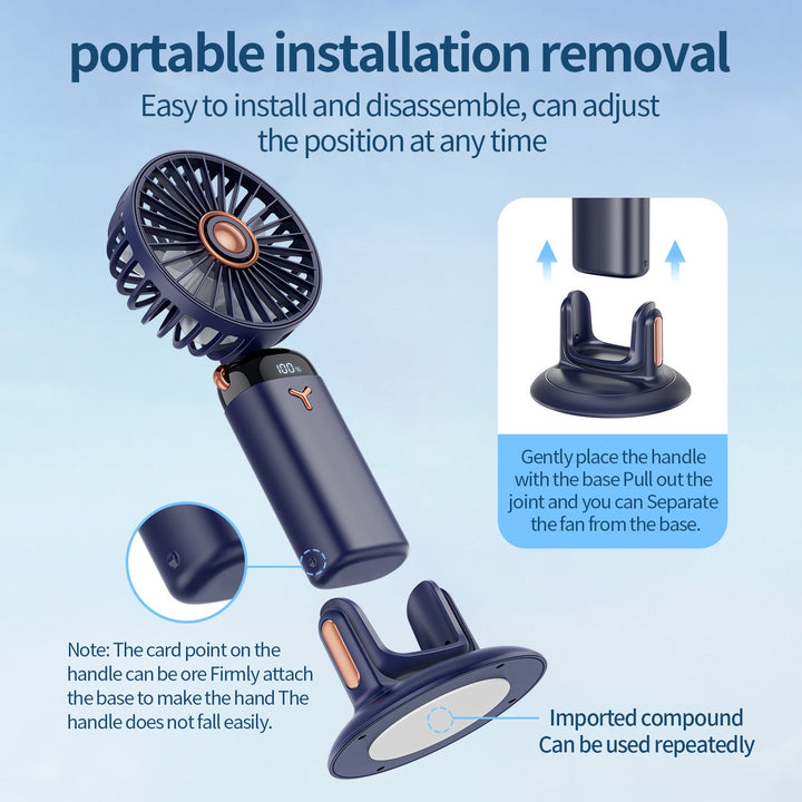 Portable Oscillating Mini Fan with Adjustable Mount Kalsten