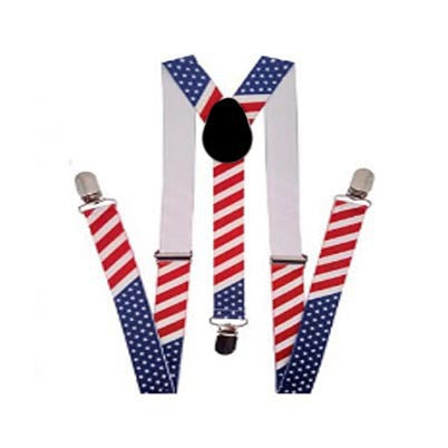 Independence Day metallic parade-style bead necklace set with breakaway clasp Kalsten