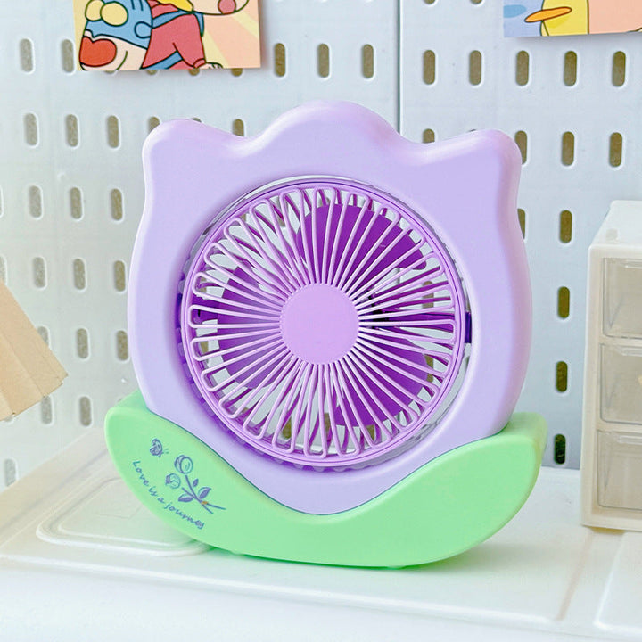 Unisex Portable Mini Table Fan in Flower Pattern Kalsten