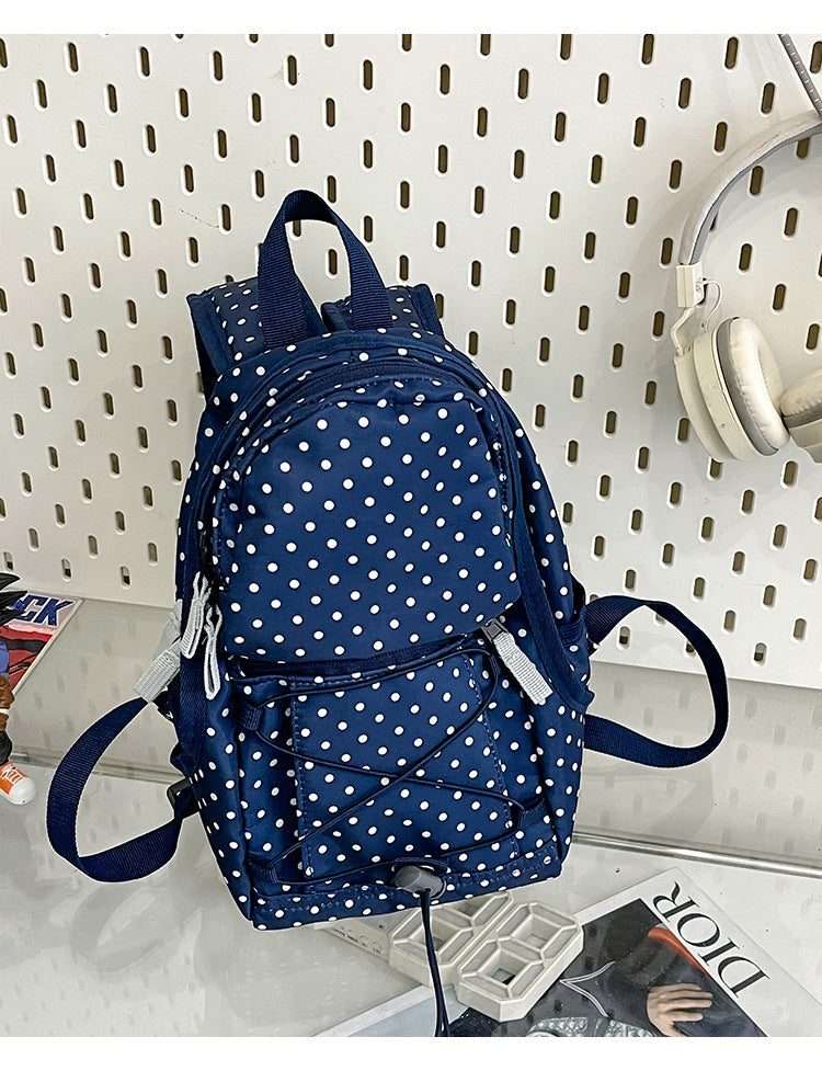 Lightweight Polka Dot Mini School Backpack