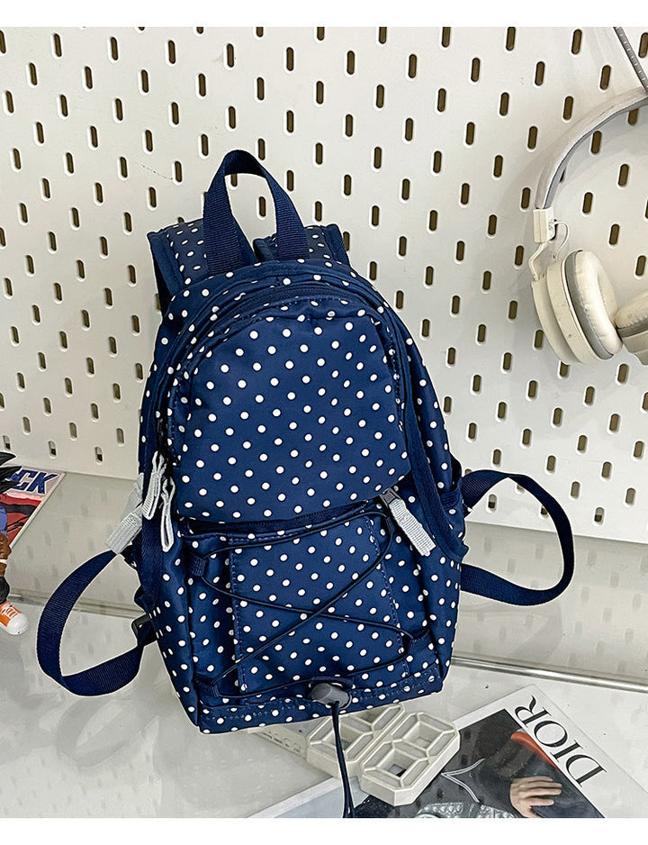 Lightweight Polka Dot Mini School Backpack