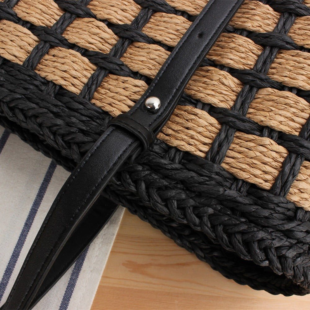 Elegant Straw Bag with Chic Design Kalsten