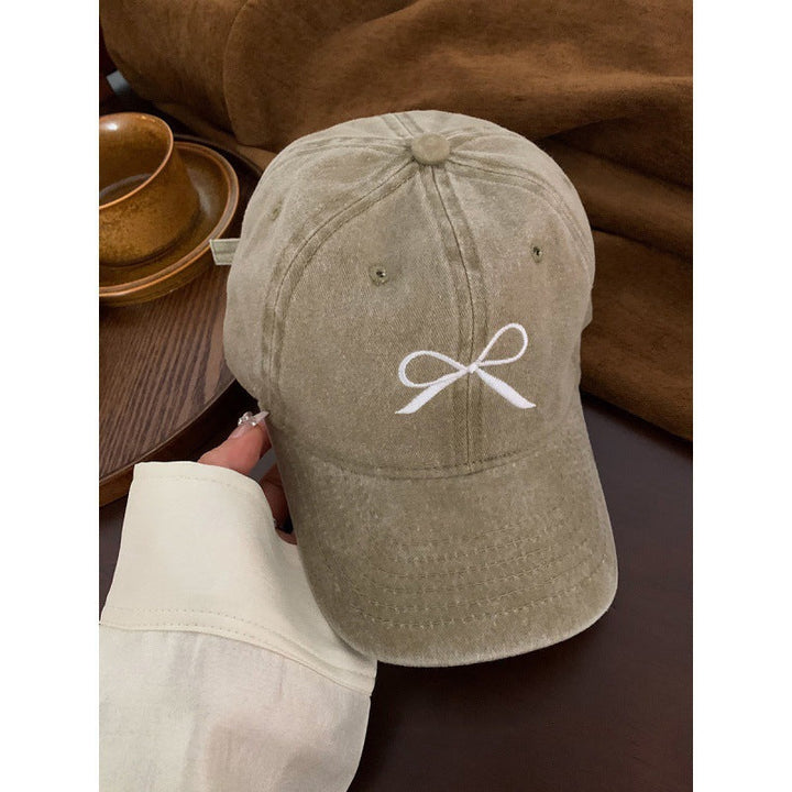Women's Embroidered Bow Detail Adjustable Baseball Cap Kalsten