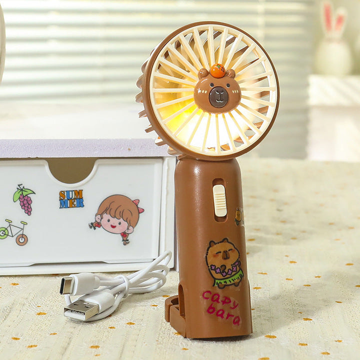 Women's Portable Mini Hand Fan with Creative Animal Designs Kalsten