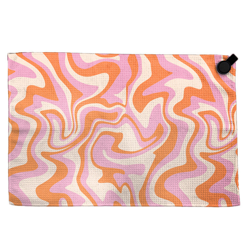 Towel with modern circular pattern Kalsten