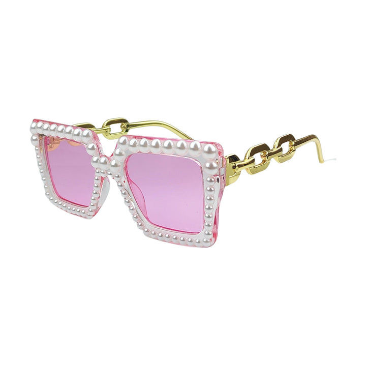 Women's Fashion Square Sunglasses with Chain Decoration Kalsten