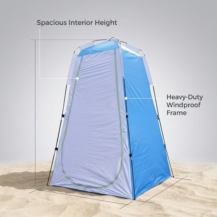 Portable pop-up privacy shower changing tent with zippered door Kalsten