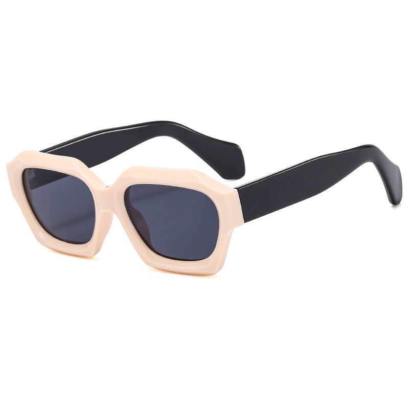 Women's designer sunglasses with distinctive geometric frame and polarized lenses Kalsten